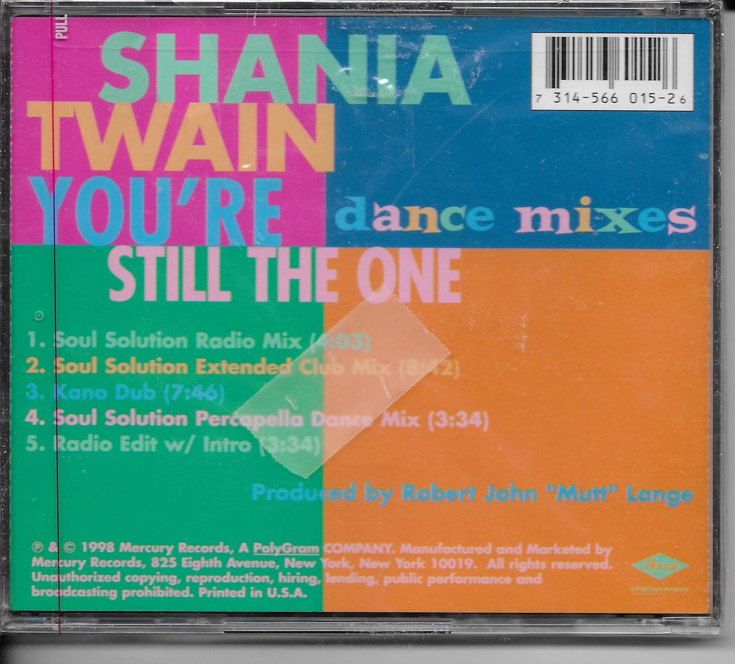 You're Still the One [Audio CD] Twain, Shania - Very Good