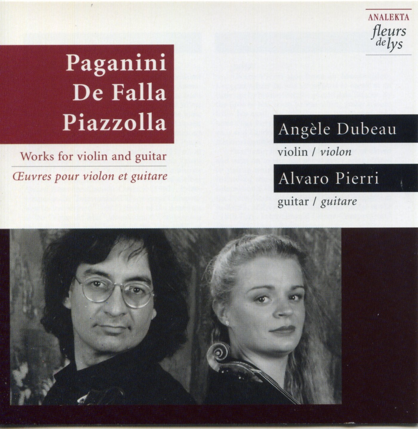 Works for Violin & Guitar [Audio CD] Paganini; Dubeau and Pierri - Very Good