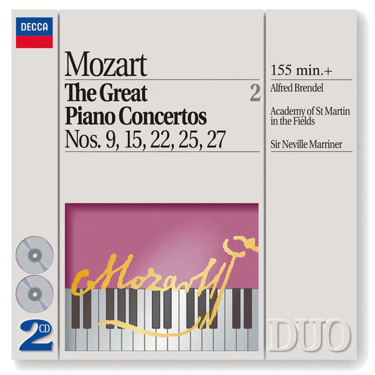 The Great Piano Concertos Vol 2: Piano Concerto 9, 15, 22, 25, 27 [Audio CD] Mozart, Wolfgang Amadeus; Academy of St. Martin-in-the-Fields; Brendel, Alfred and Sir Neville Marriner - Very Good