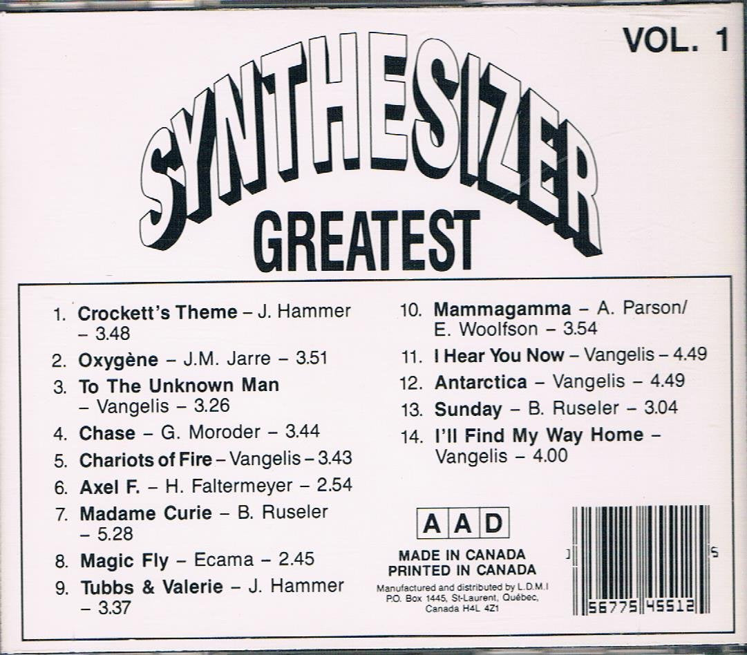 Synthesizer Greatest Volume 1 [Unknown Binding]