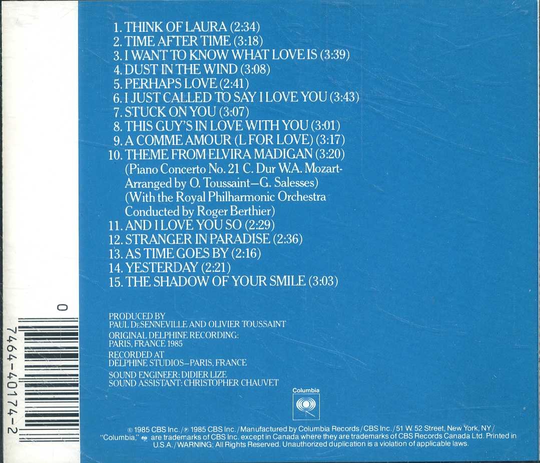 From Paris With Love [Audio CD] Clayderman, Richard - Very Good