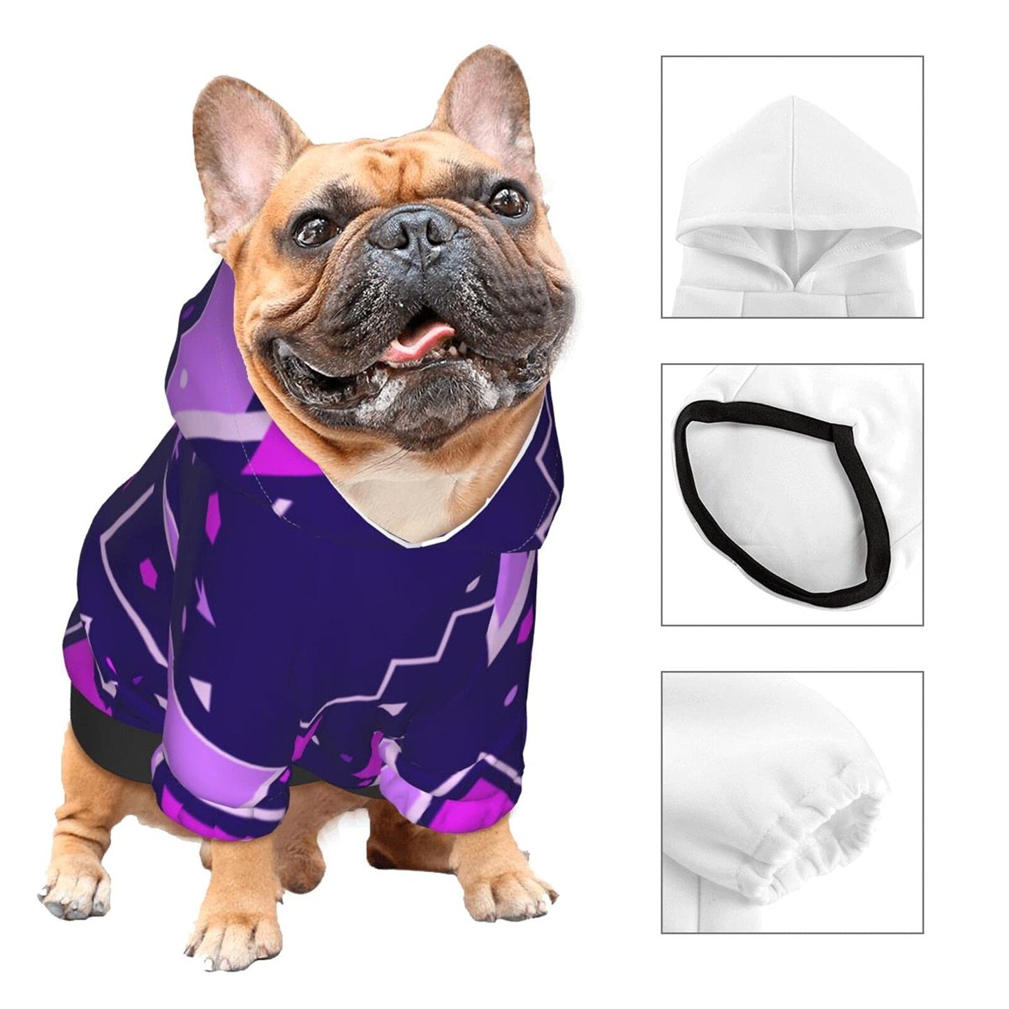 XIWEB Polygon Combination Pet Hoodie Soft Can Not Play Sports Shirt Small and Medium-Sized Dogs Cats and Dogs Hoodie Coat Clothing - Good