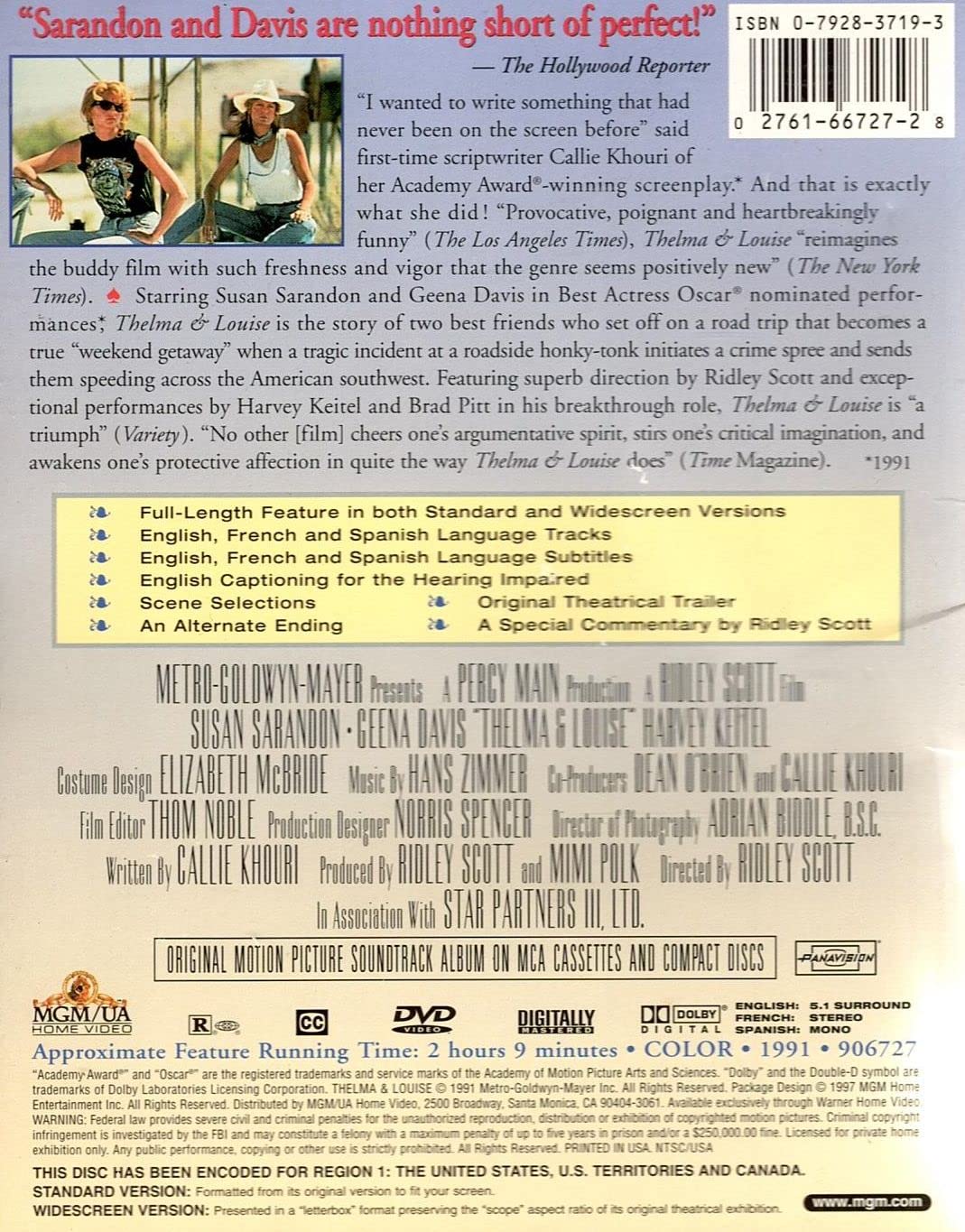 Thelma & Louise (Bilingual) [DVD] - Very Good