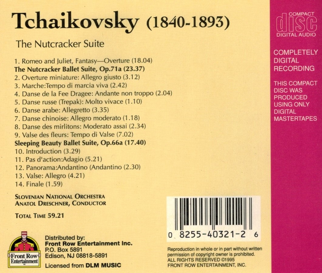 Tchaikovsky: The Nutcracker Suite [Audio CD] Slovenian National Orchestra and Anatol Dreschner