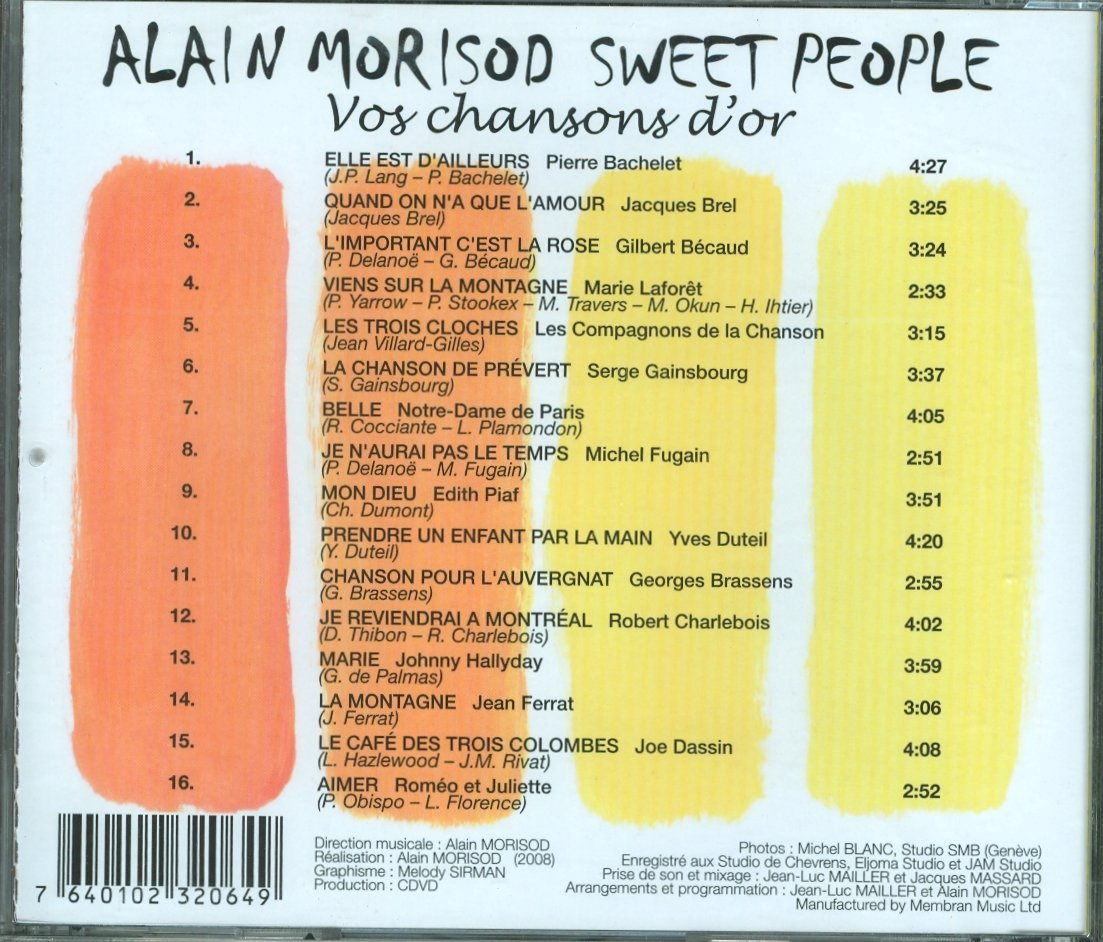 Vos Chansons D'Or [Audio CD] Alain Morisod et Sweet People - Very Good