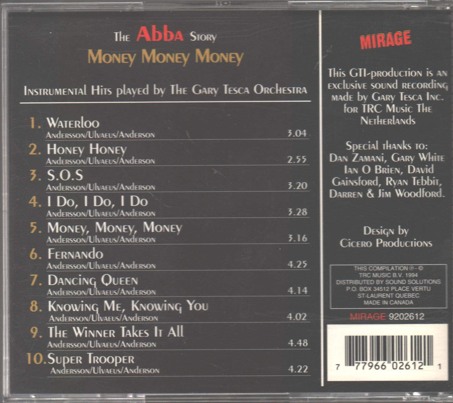 Abba Story [Audio CD] Tesca, Gary