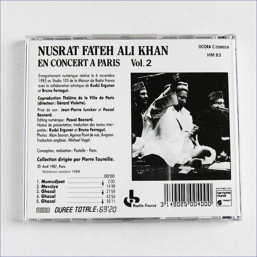 En Concert a Paris 2 [Audio CD] Khan, Nusrat Fateh Ali