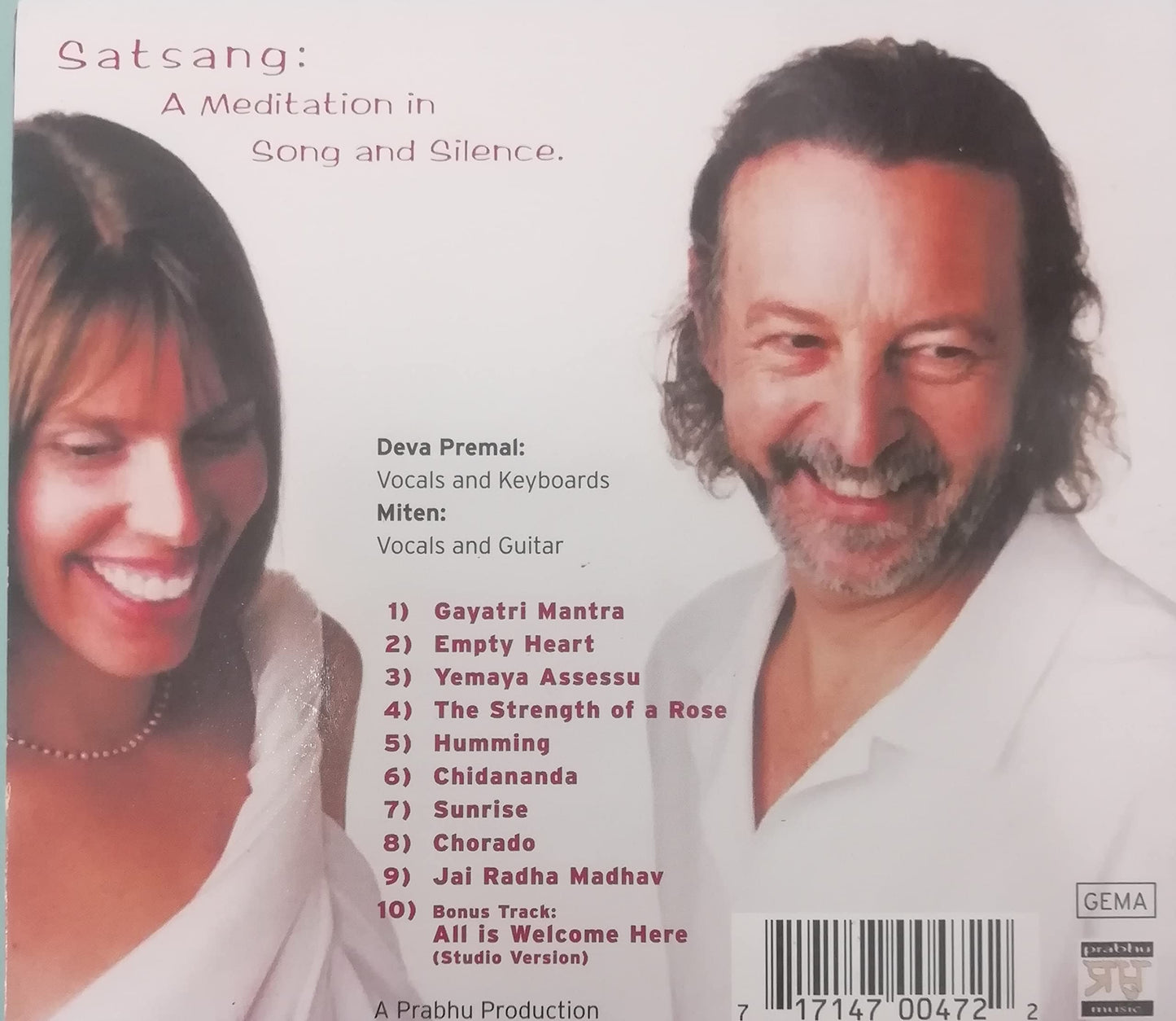 Satsang [Audio CD] Miten with Deva Premal - Very Good