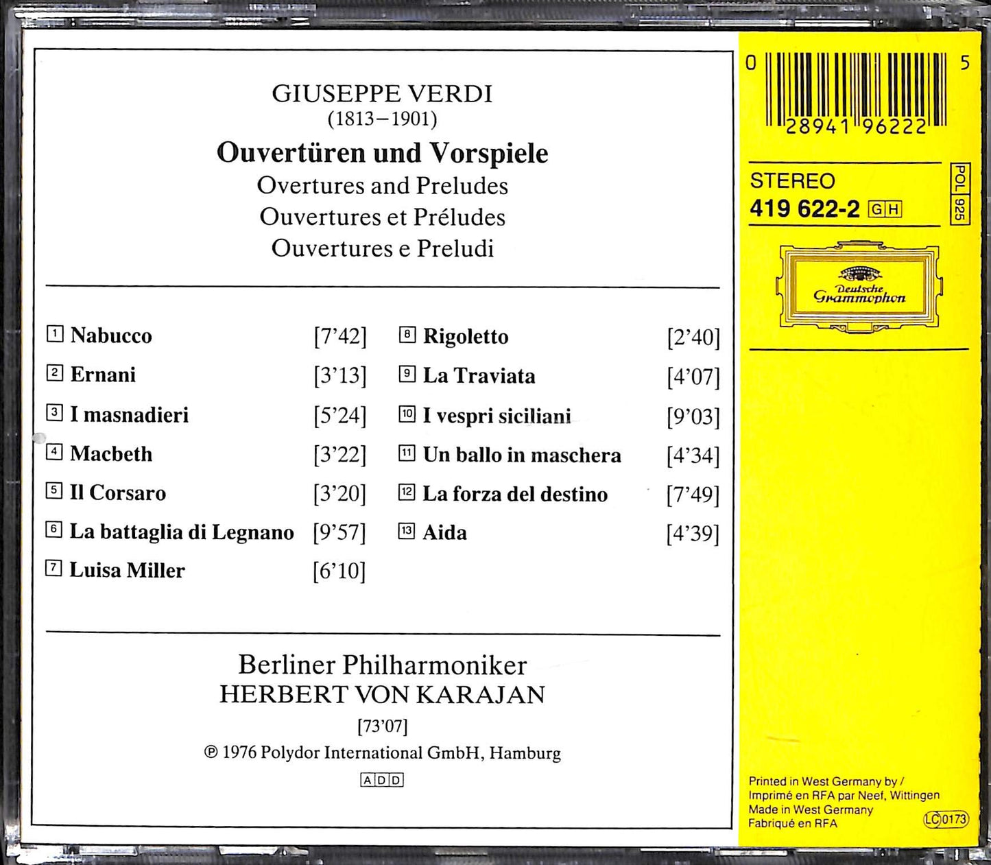 OVERTURES & PRELUDES [Audio CD] Verdi, Giuseppe and VERDI, GIUSEPPE