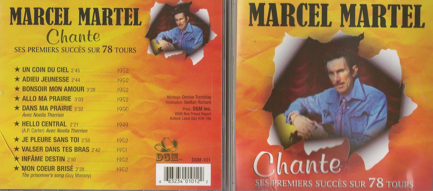 CHANTE SES PREMIERS SUCC�S SUR 78 TOURS MARCEL MARTEL [Audio CD] Marcel Martel - Very Good