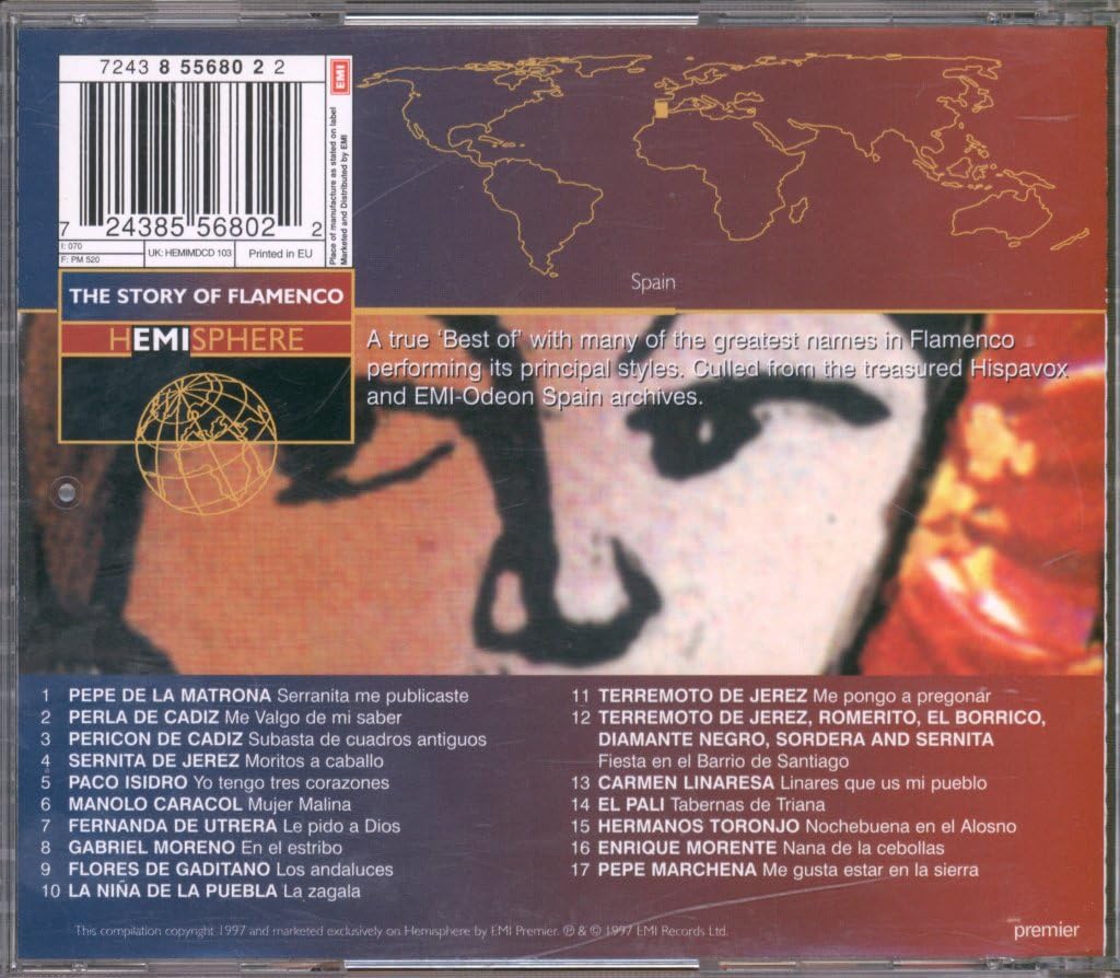 Story of Flamenco / Various [Audio CD] Various Artists; Tomatito; Terremoto de Jerez; Melchor de Marchena; Enrique Morente; Enrique de Melchor; Andr s Heredia; Felix de Utrera; Fernanda de Utrera; Gabriel Moreno; Manolo Caracol; Manolo de Badajo.. - Good