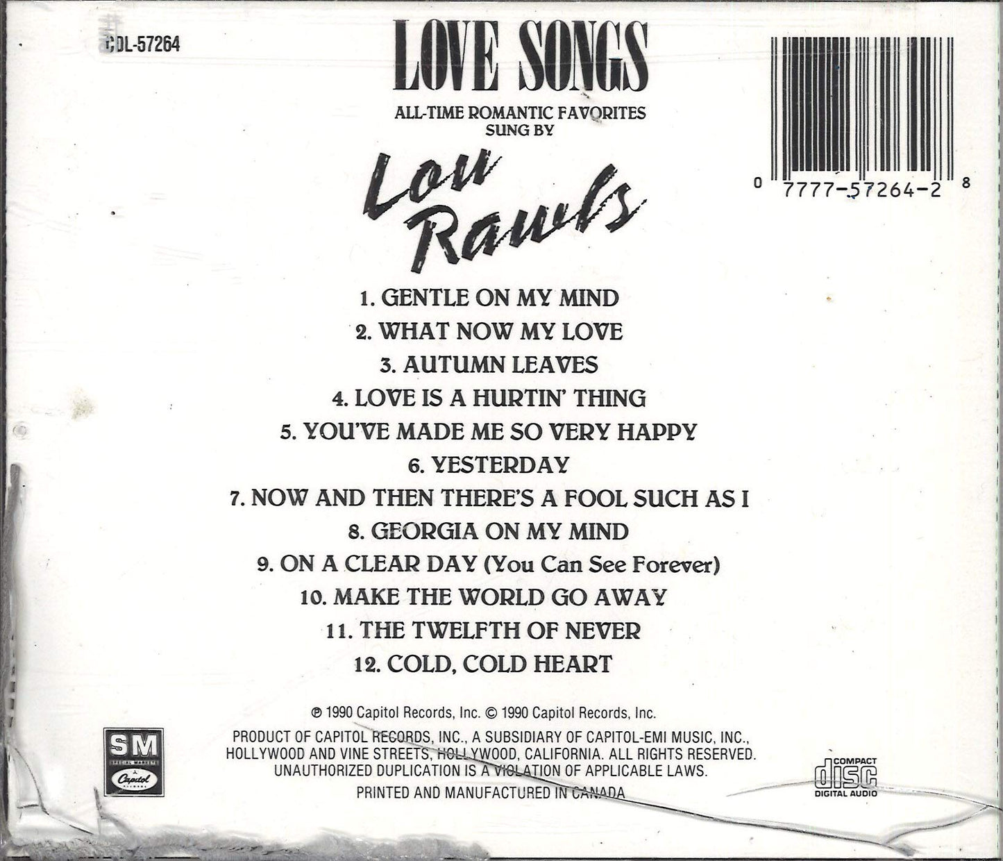 Love Songs [Audio CD] Rawls, Lou