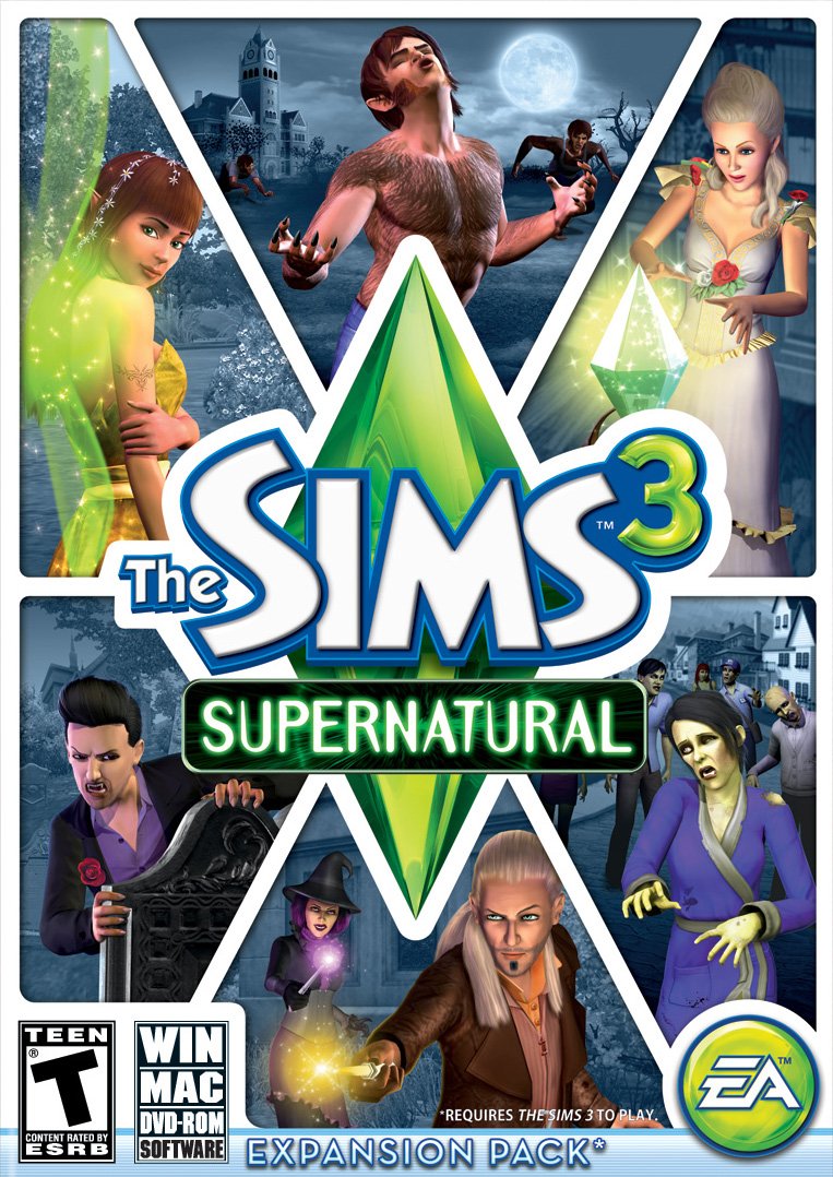 The Sims 3: Supernatural [PC DVD-ROM, Mac, Windows] [video game] - Very Good