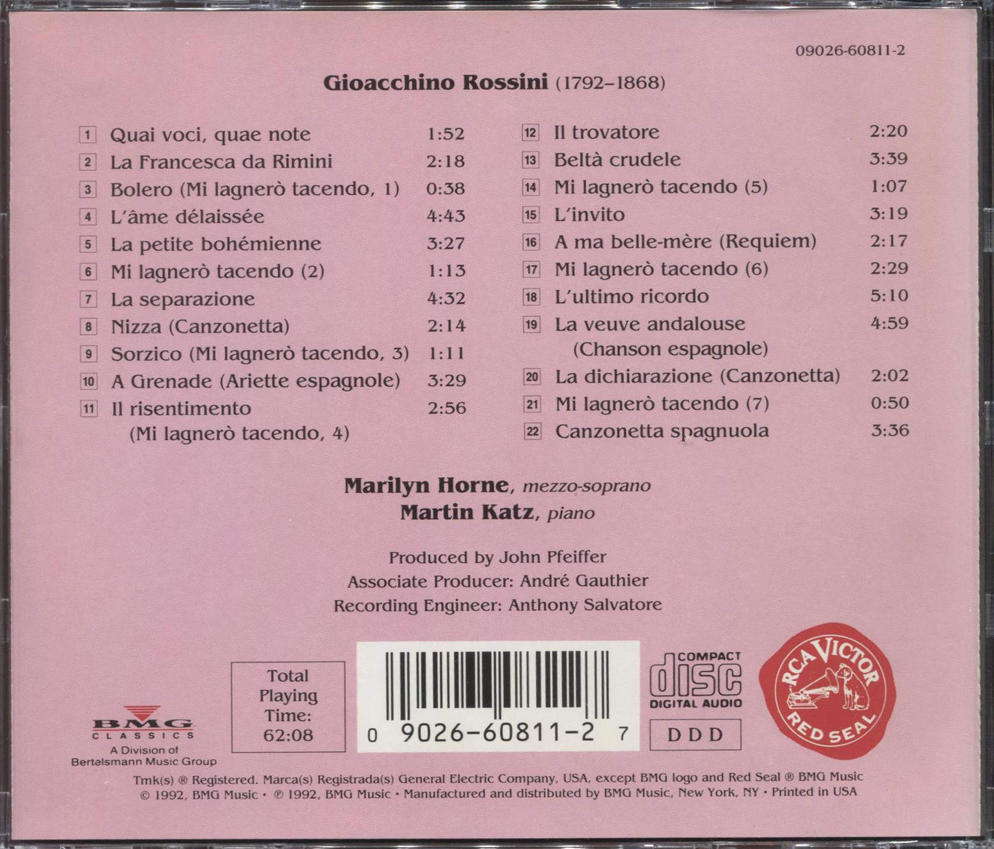 Marilyn Horne - Rossini Recita [Audio CD] WALTON,SIR WILLIAM - Good