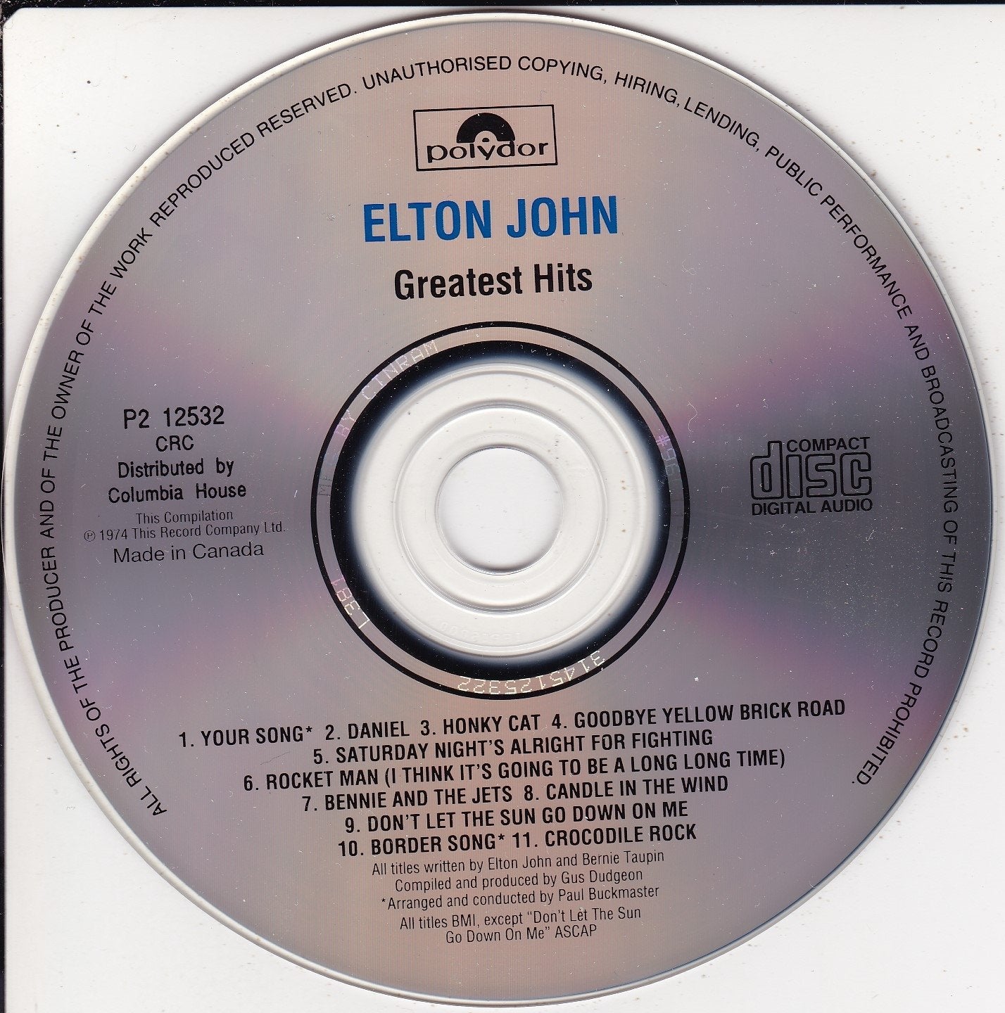 Elton John - Greatest Hits [Audio CD]