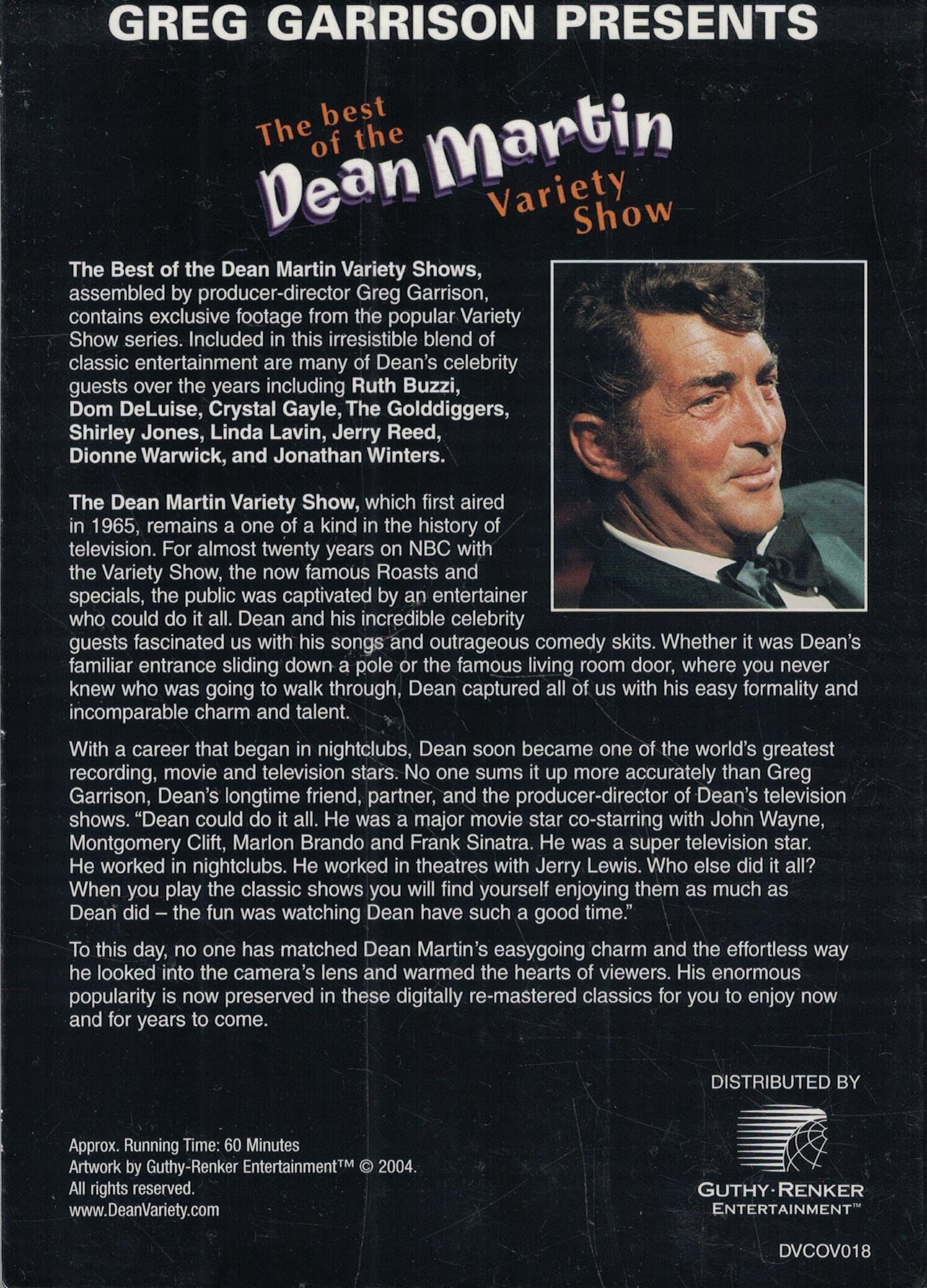 The Best of the Dean Martin Variety Show Dvd: Volume 16 [DVD] Greg Presents Garrison - Good