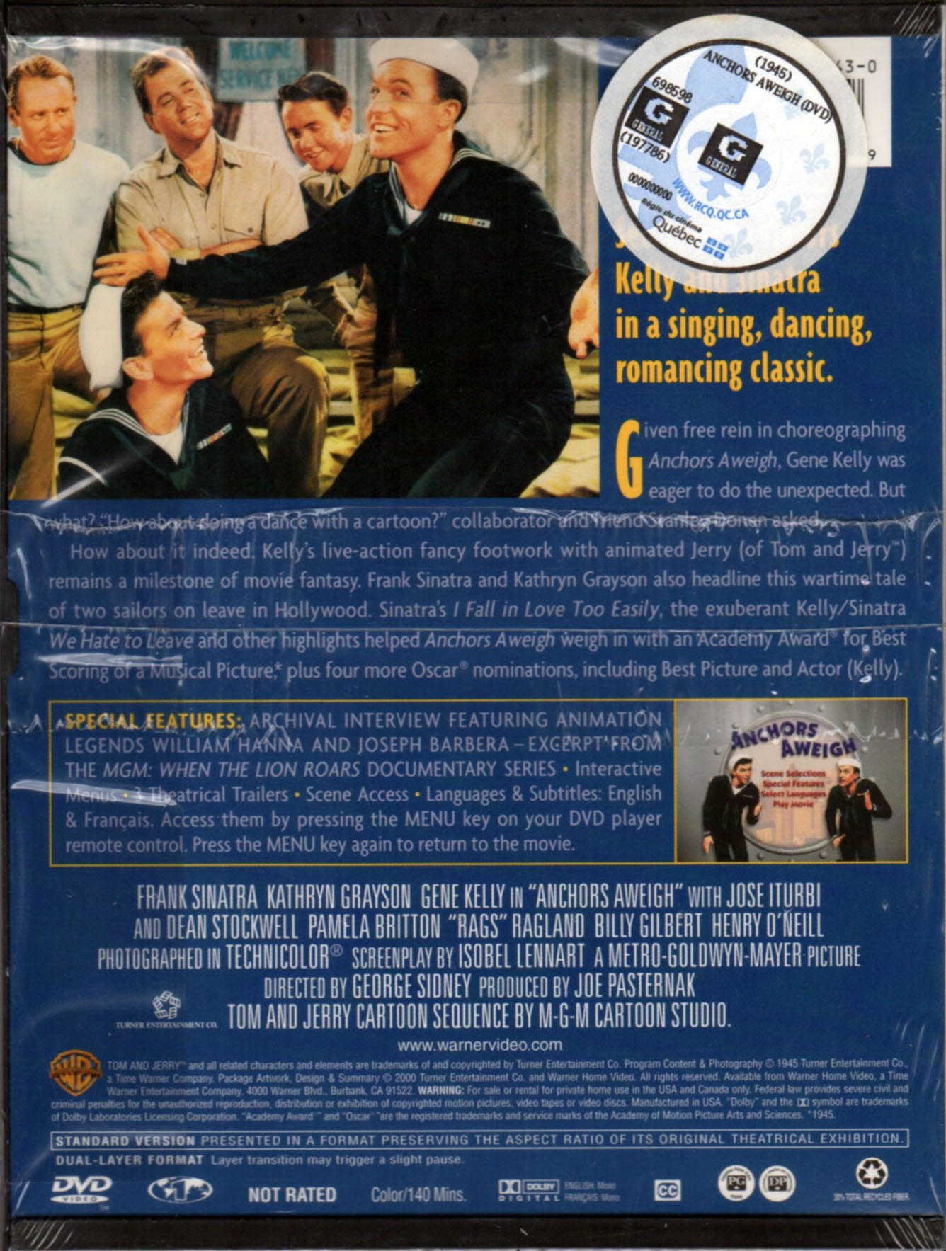 Anchors Aweigh (Full Screen) (Bilingual) [Import] [DVD] - Very Good