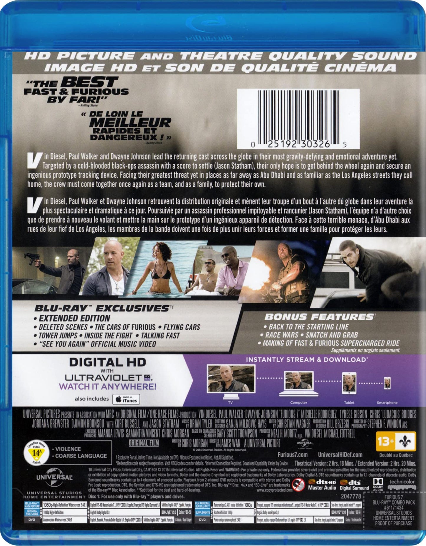 FAST7 BDC W/BN WMT CDN [Blu-ray] [Blu-ray] - Good