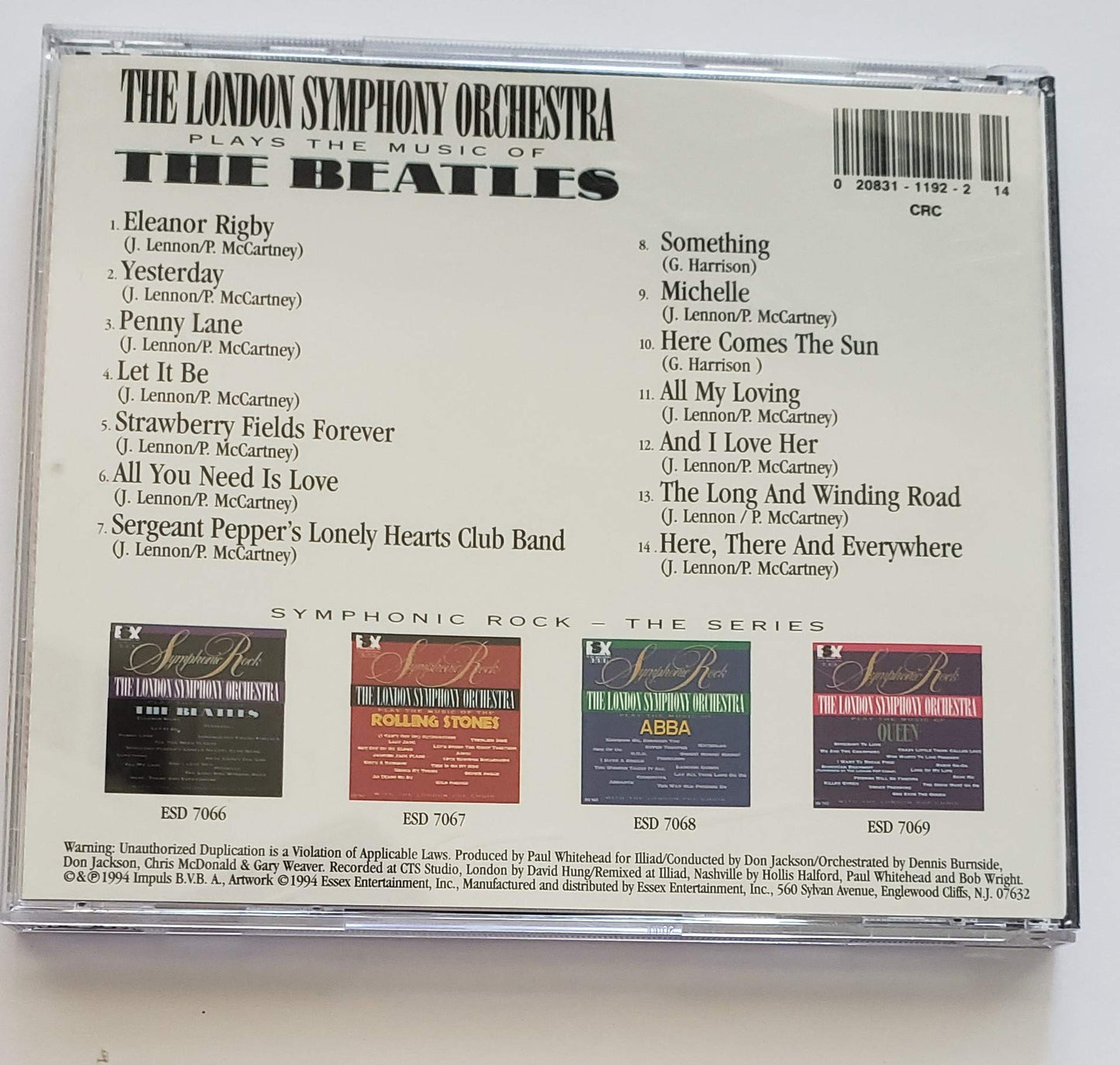 The London Symphony Orchestra Plays the Music of The Beatles [Symphonic Rock Series] [Audio CD] - Very Good
