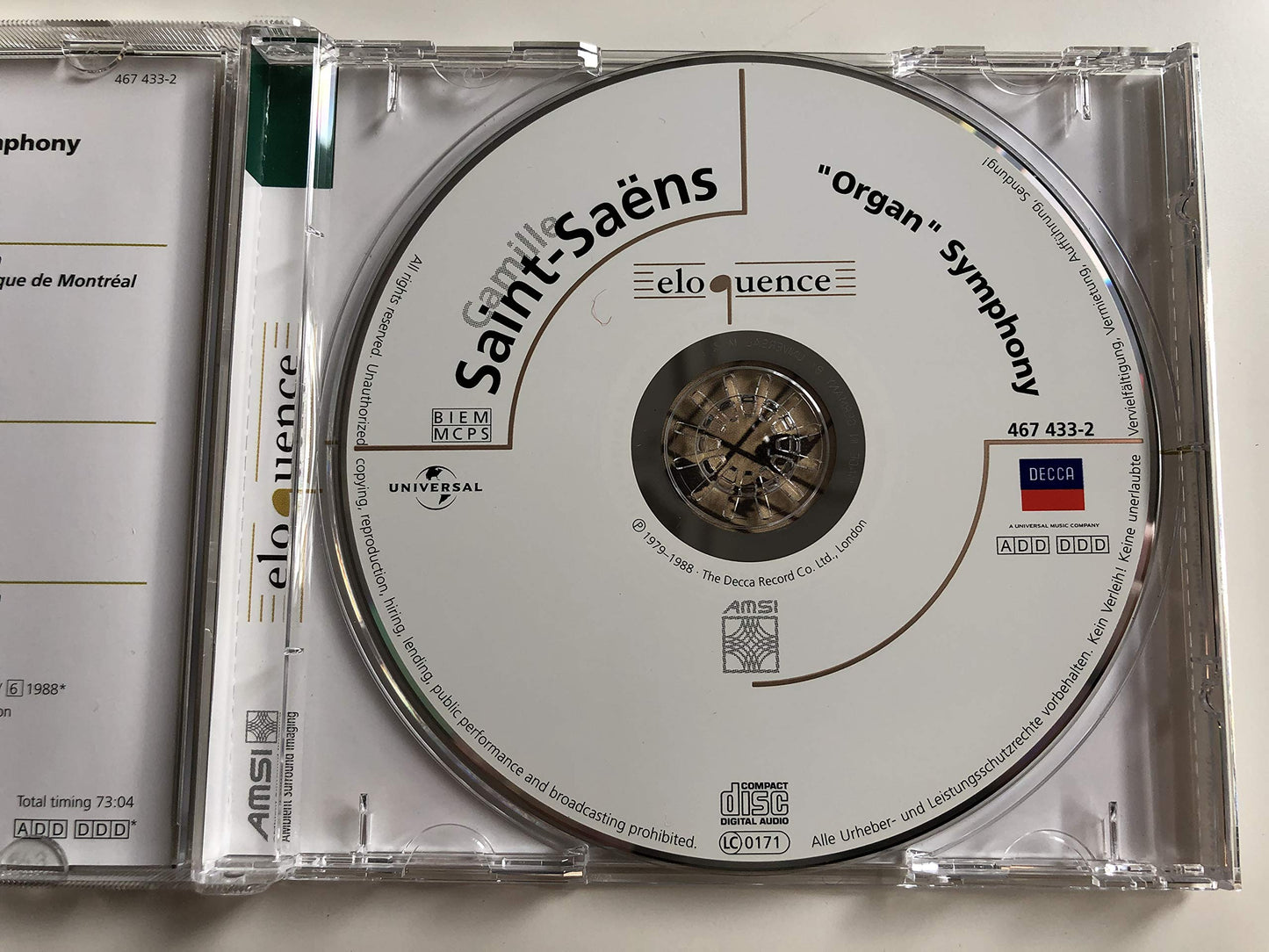 Saint-Sans: Symphony No.3 [Audio CD] Saint Saens and Charles Dutoit - Very Good