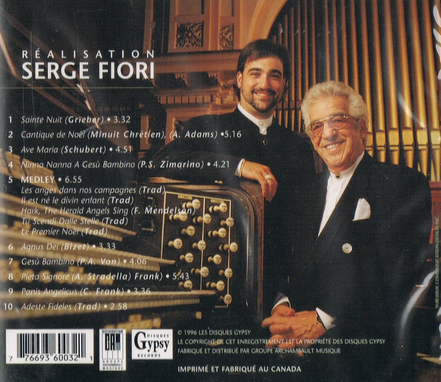 Cantiques De No�l [Audio CD] Ensemble Georges Fiori and Perry Canestrari