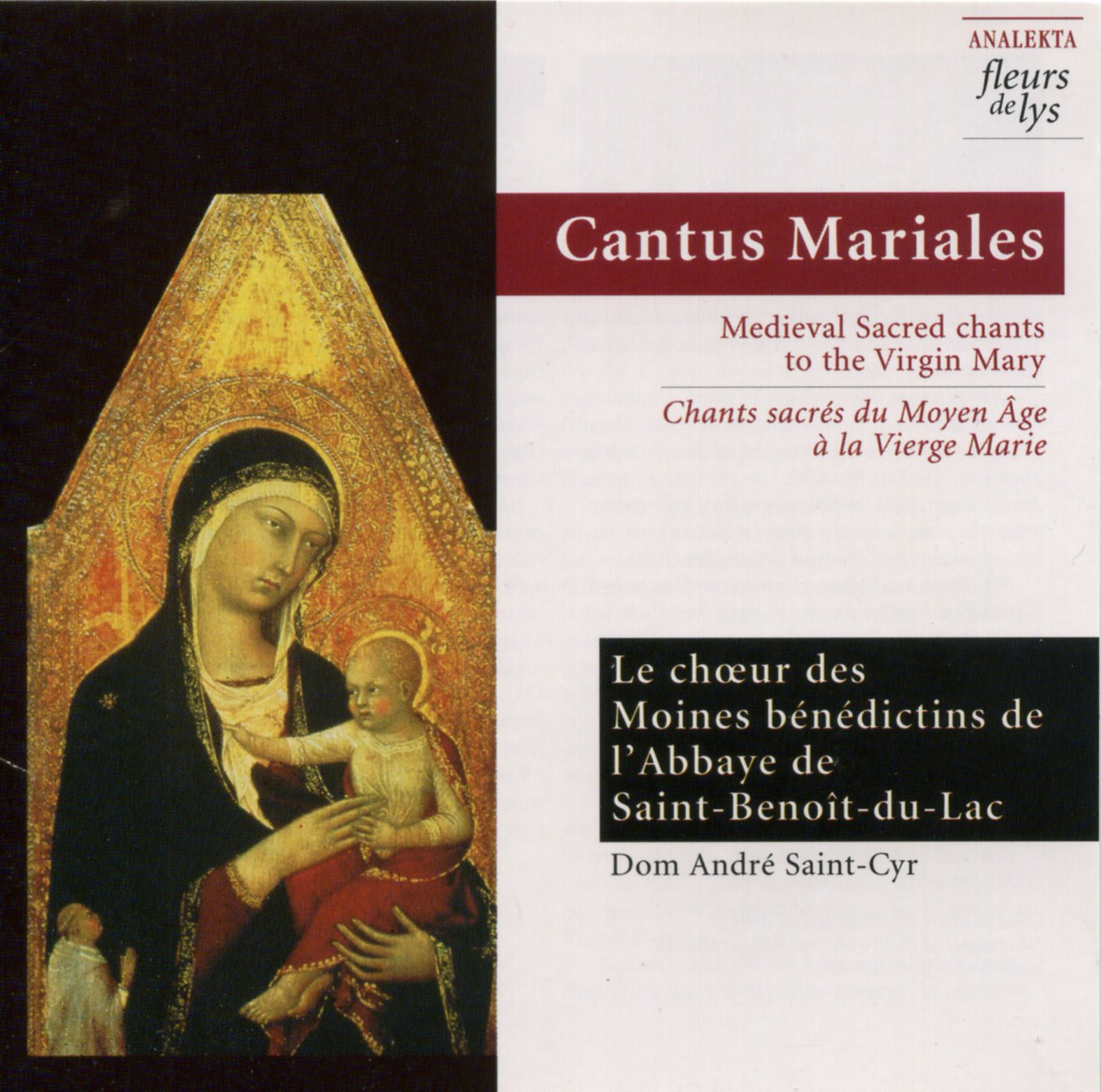 Chants Sacres Du Moyen Age [Audio CD] Saint Benoit Du Lac