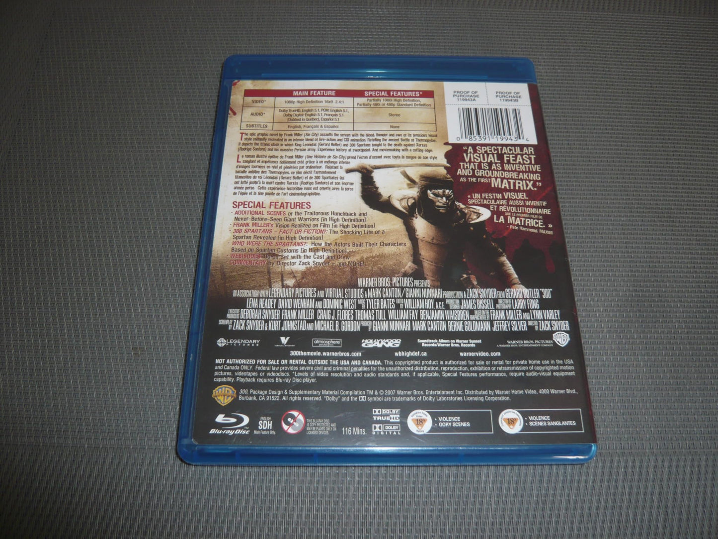 300 [Blu-ray] (Bilingual) [Blu-ray]