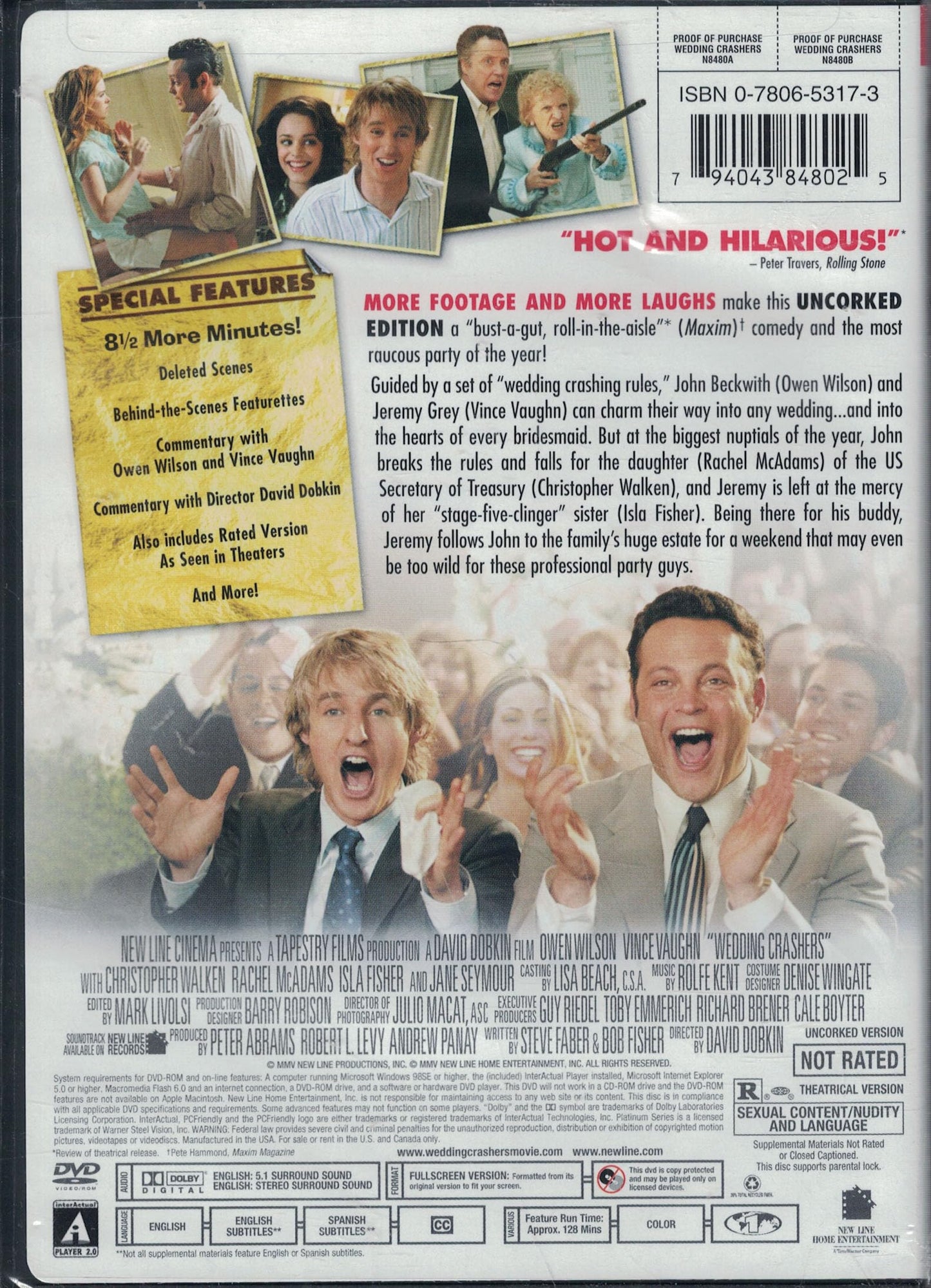 Wedding Crashers - Uncorked (Unrated Full Screen Edition) [DVD]