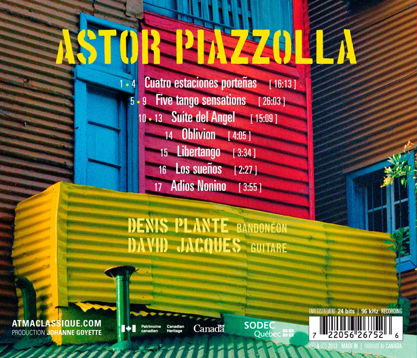 4 Buenos Aires [Audio CD] Plante; Plante; Jacques and Piazzolla Astor