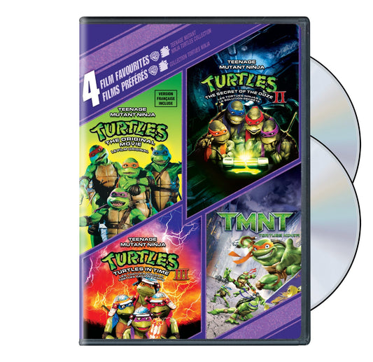 4 Film Favorites: Teenage Mutant Ninja Turtles 1, 2, 3, & TMNT (Bilingual) [DVD] - Good