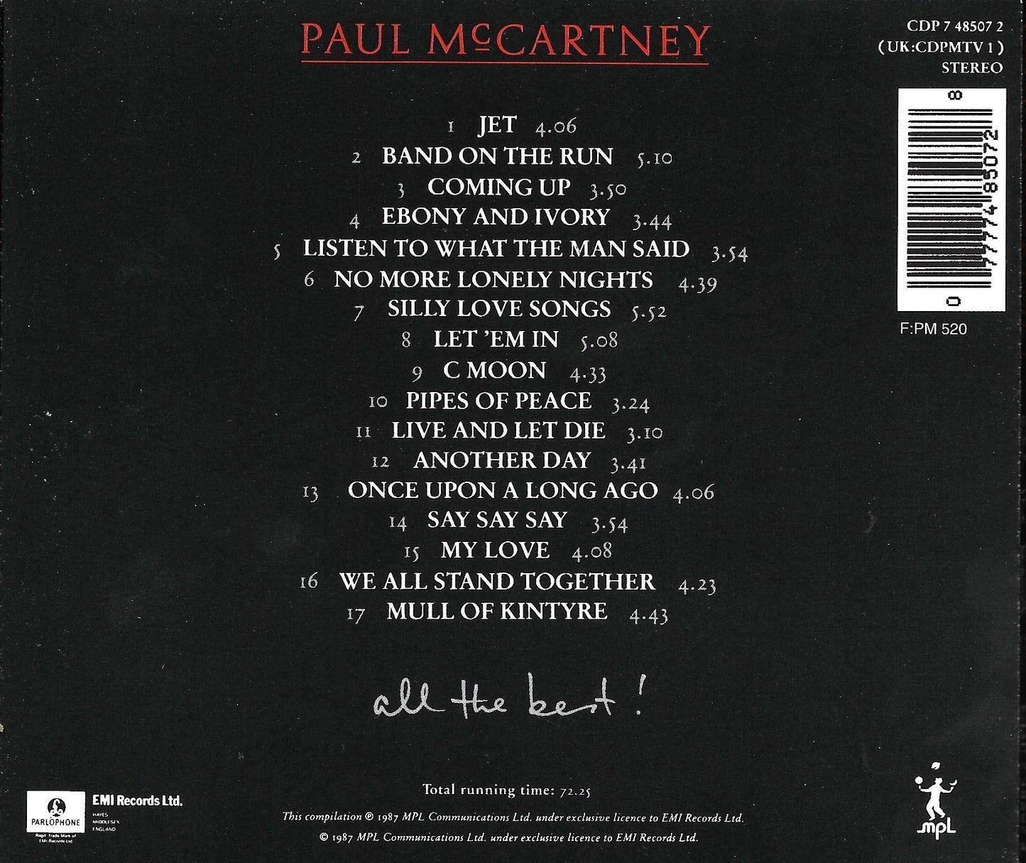 All the Best [Audio CD] McCartney, Paul