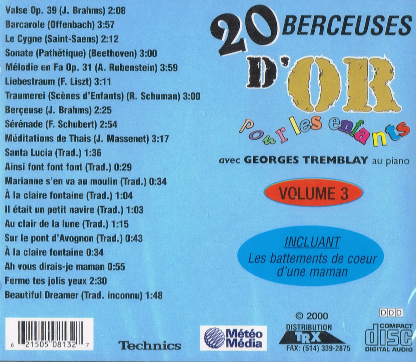 20 Berceuses D'or...3 [Audio CD] Varies Enfants