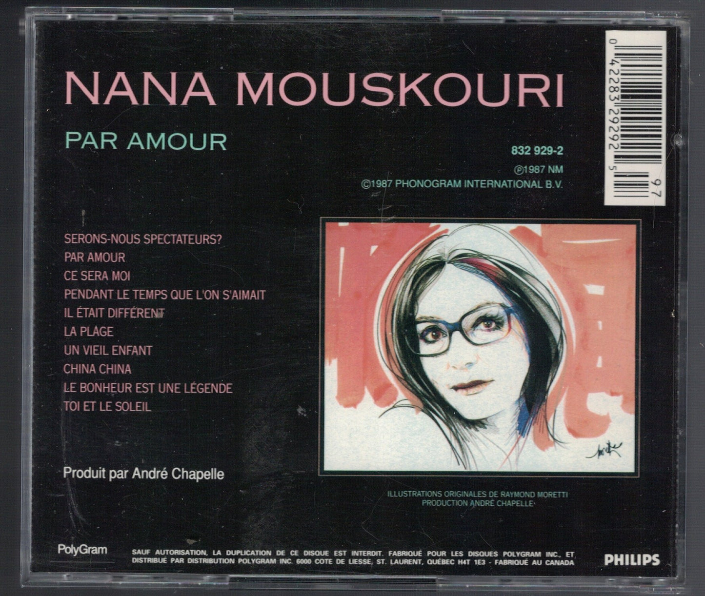 Par Amour [Audio CD] Nana Mouskouri - Very Good