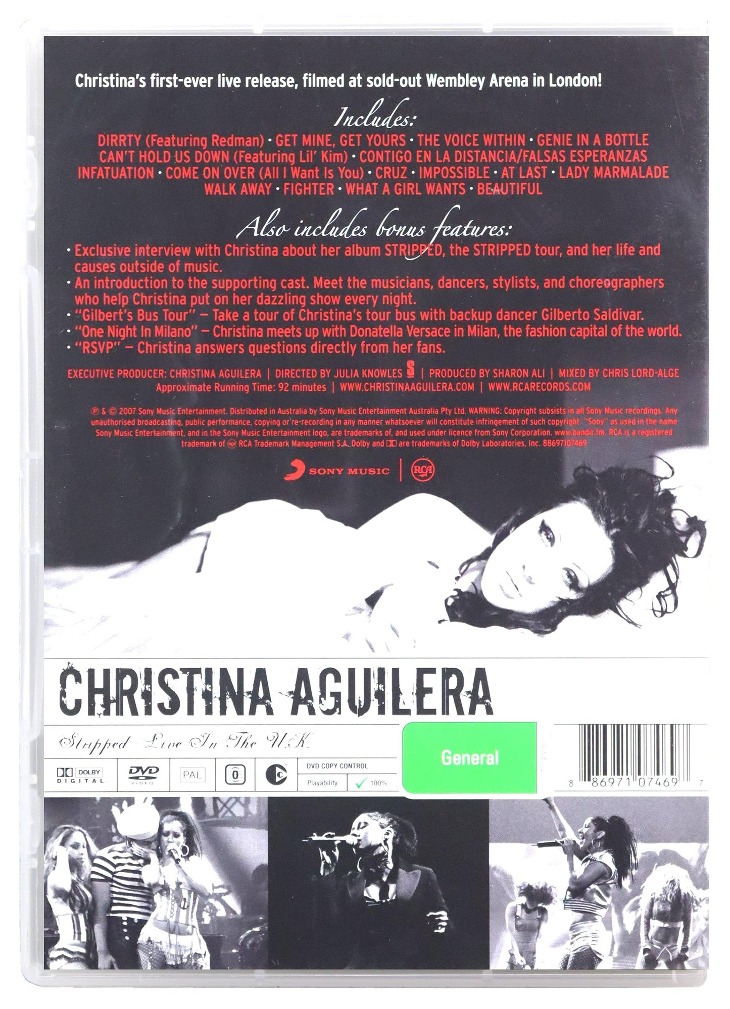 AGUILERA, CHRISTINA - STRIPPED..LIVE IN THE UK [DVD]