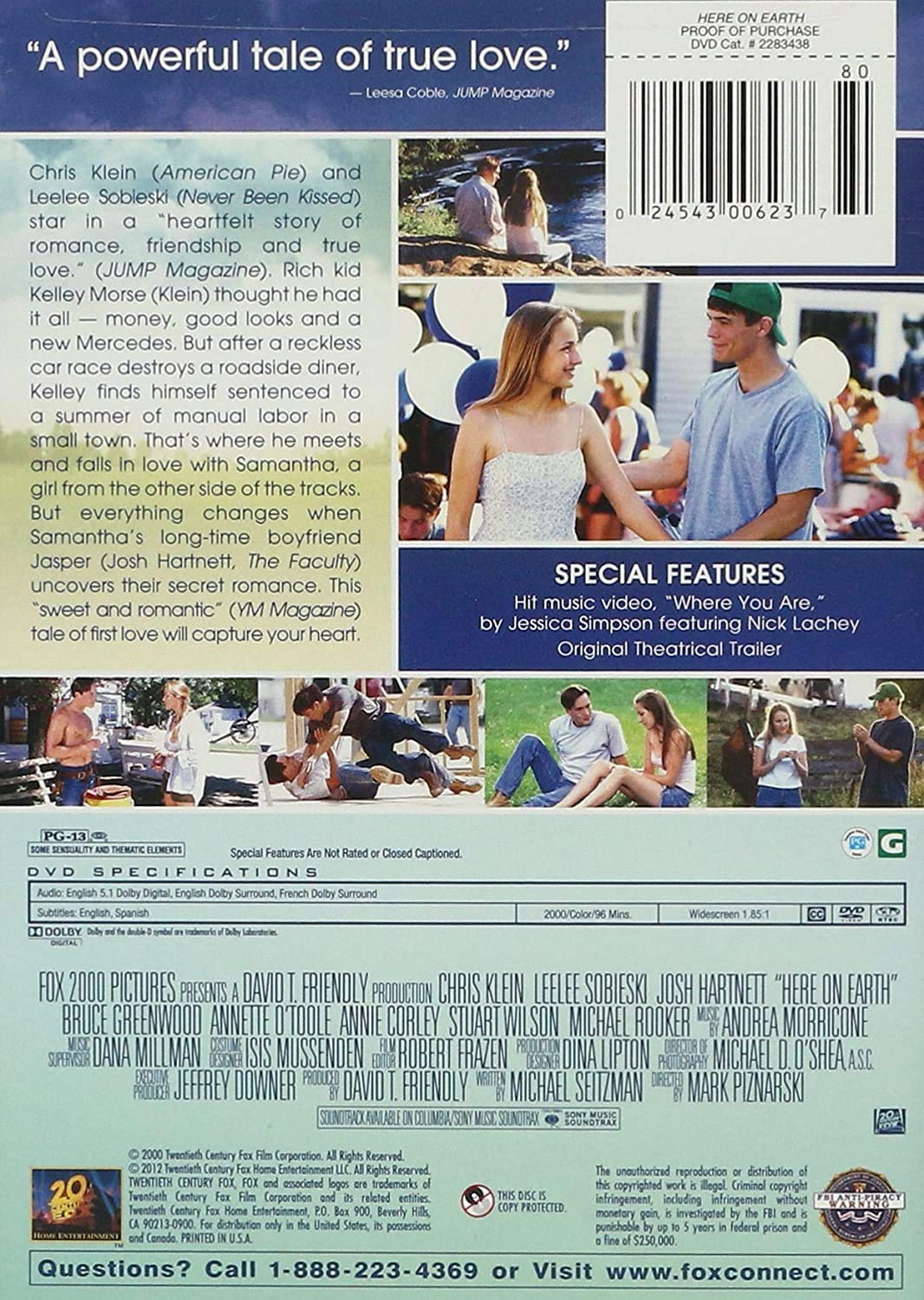 Here on Earth (Bilingual) [DVD] - Good