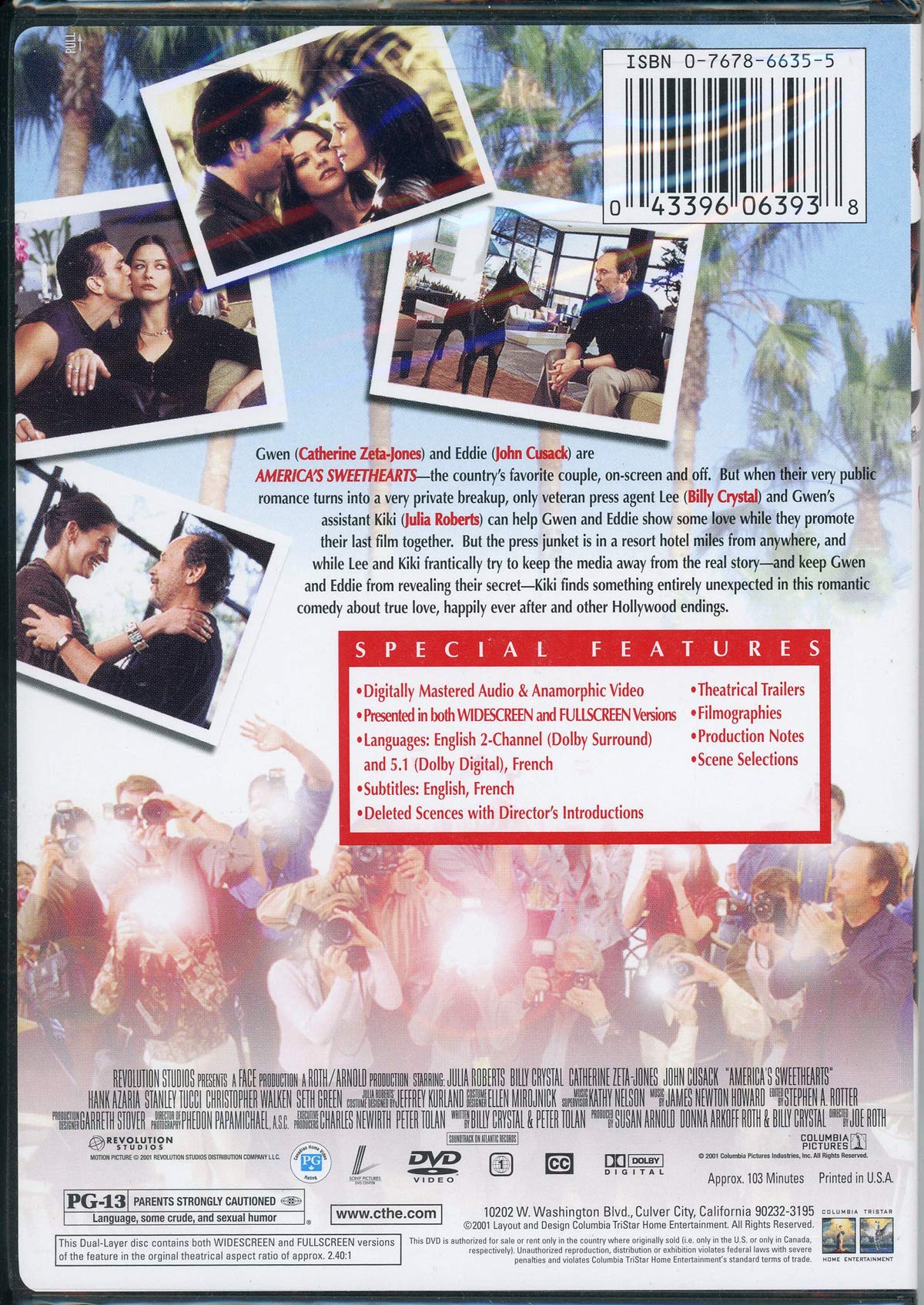 AMERICAS SWEETHEARTS MOVIE [DVD] - Very Good