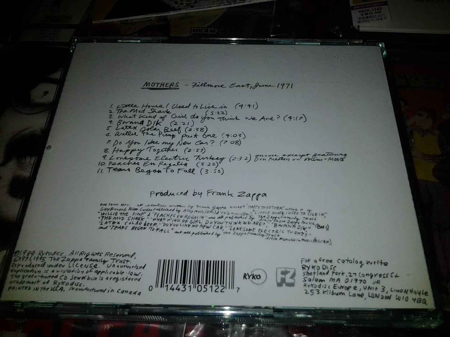 Fillmore East, June 1971 [Audio CD] Frank Zappa - Very Good