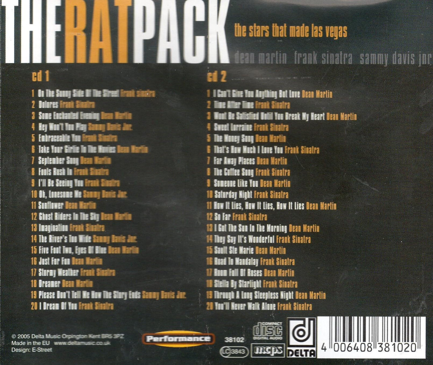 Rat Pack [Audio CD] Sinatra, F/Martin;D/Davis;S - Very Good