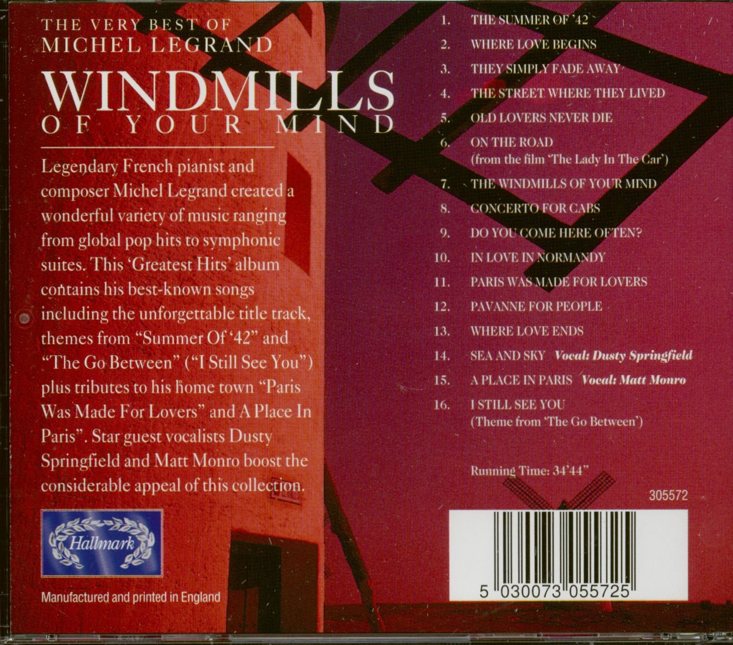 Windmills of Your Mind [Audio CD] Legrand, Michel - Very Good