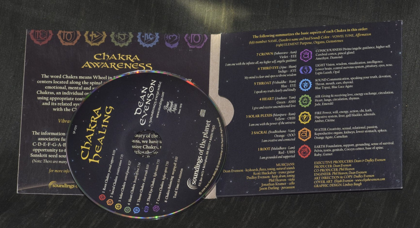 Chakra Healing [Audio CD] Dean Evenson; Jason Darling; Scott Huckabay; Dudley Evenson and Phil Heaven - Very Good