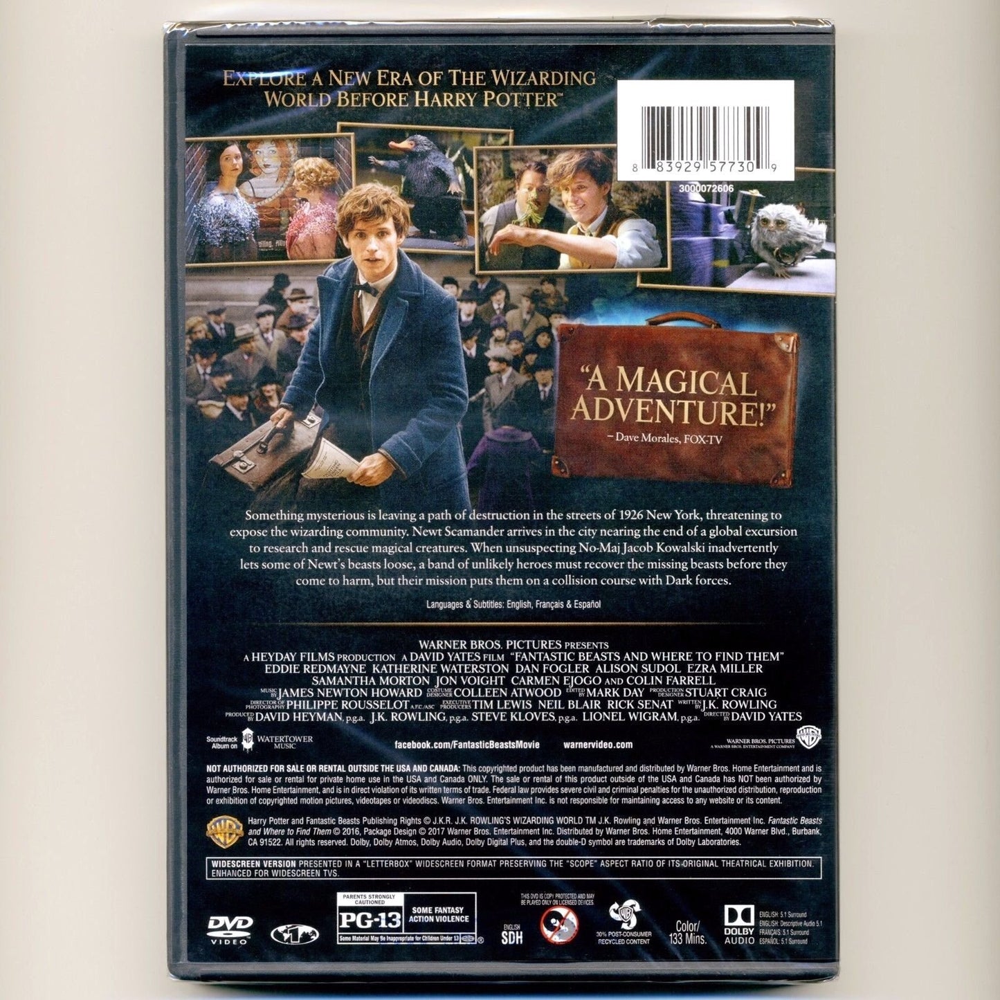 FANTASTIC BEASTS and WHERE TO FIND THEM DVD Video [Unknown Binding] - Very Good