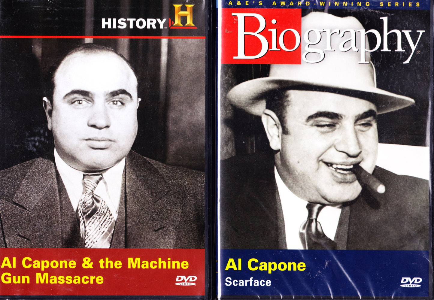 The History Channel Al Capone Collection : Al Capone Valentine's Day Massacre , Al Capone Biography : True Crime 2 DVD Set [DVD] - Good