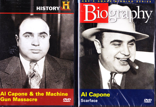 The History Channel Al Capone Collection : Al Capone Valentine's Day Massacre , Al Capone Biography : True Crime 2 DVD Set [DVD] - Good