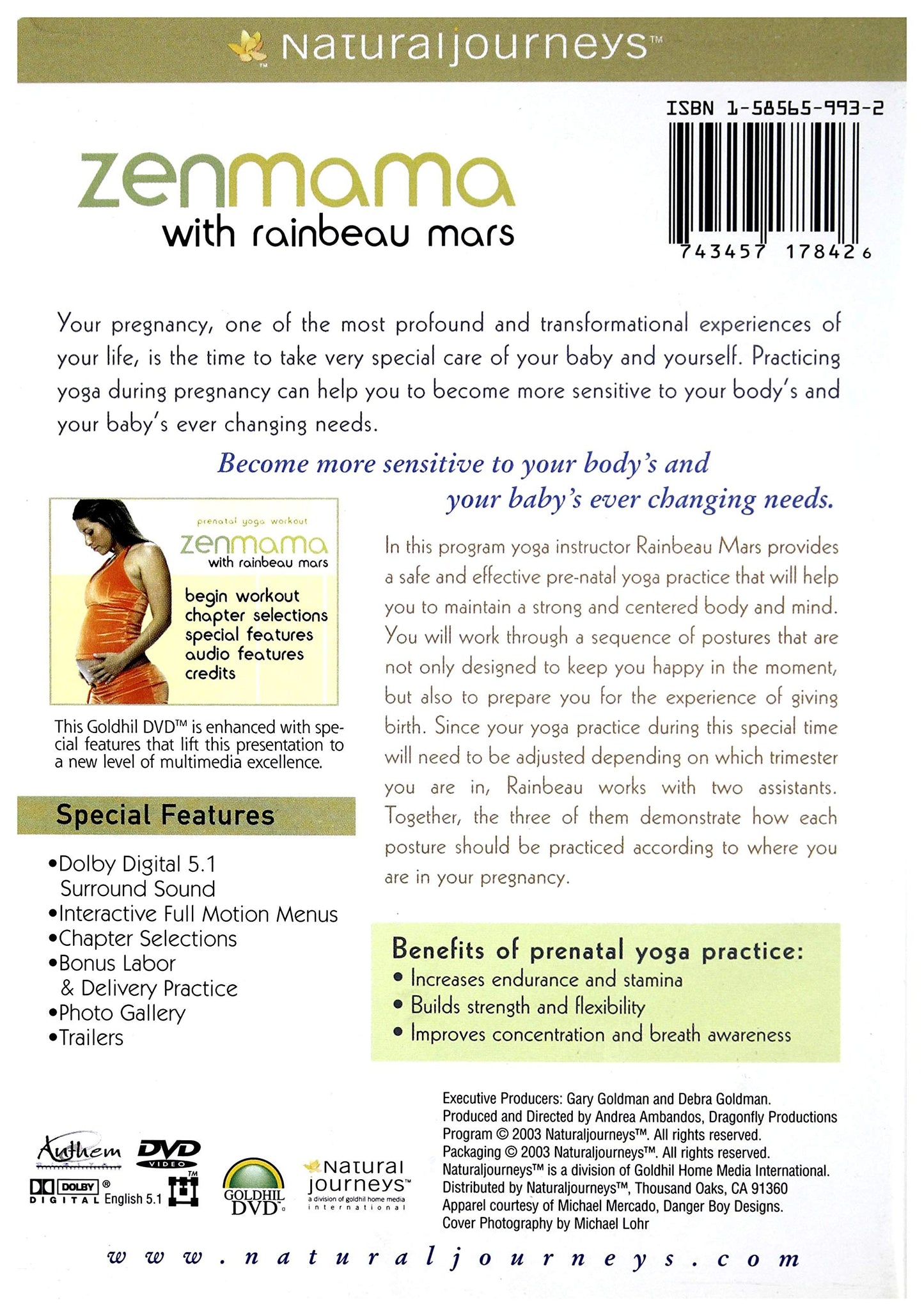 ZenMama with Rainbeau Mars: Prenatal Yoga Workout [Import] [DVD]