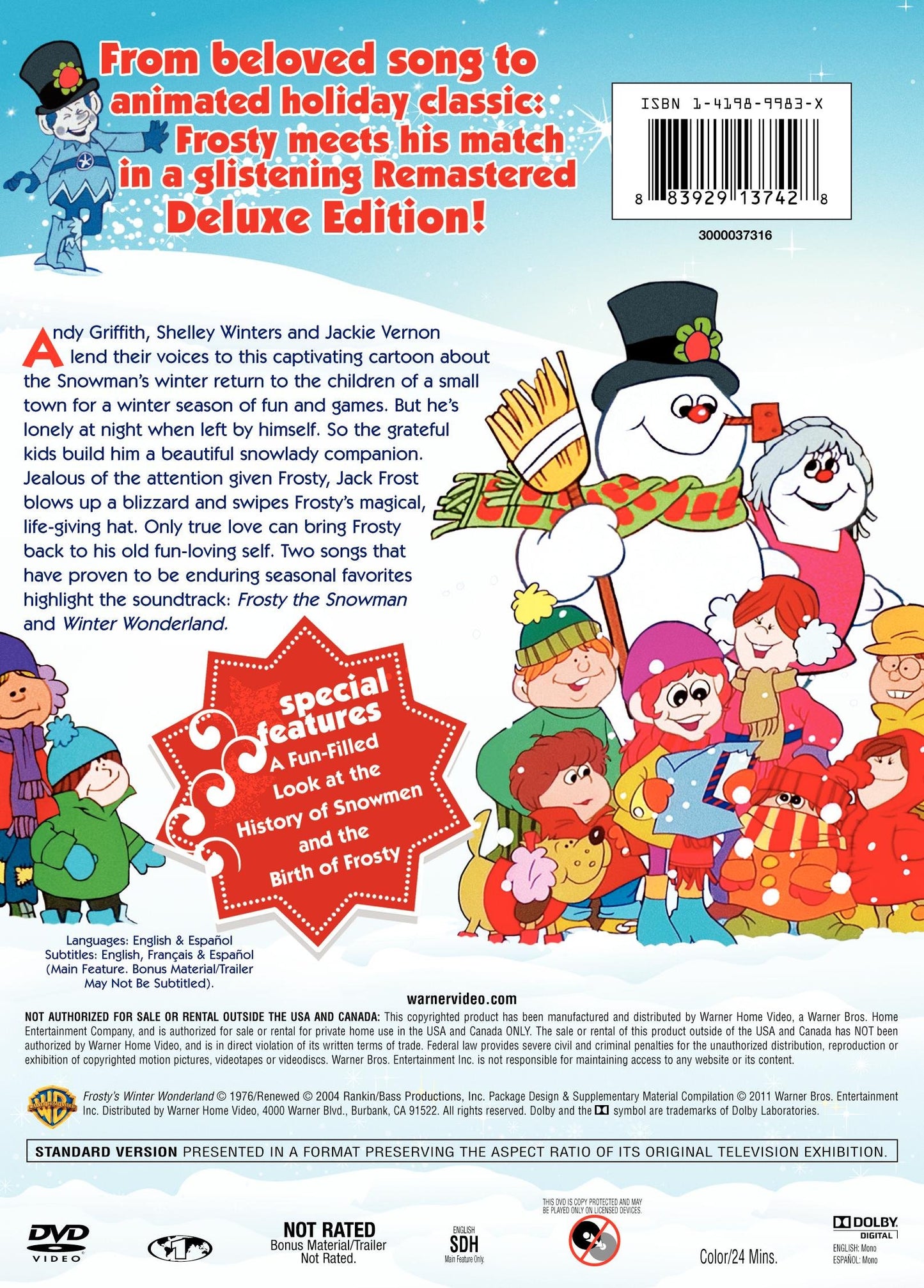 Frosty's Winter Wonderland: Deluxe Edition [DVD] - Good