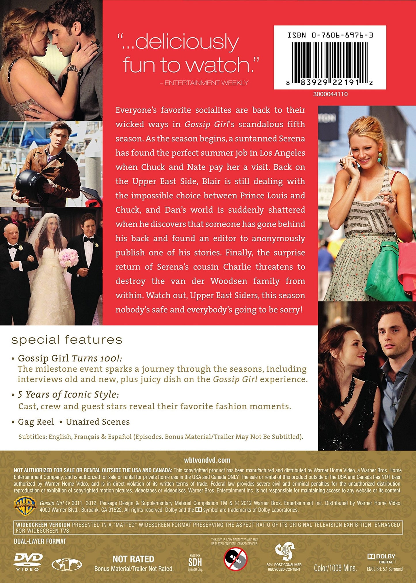 Gossip Girl: Season 5 [DVD] - Very Good