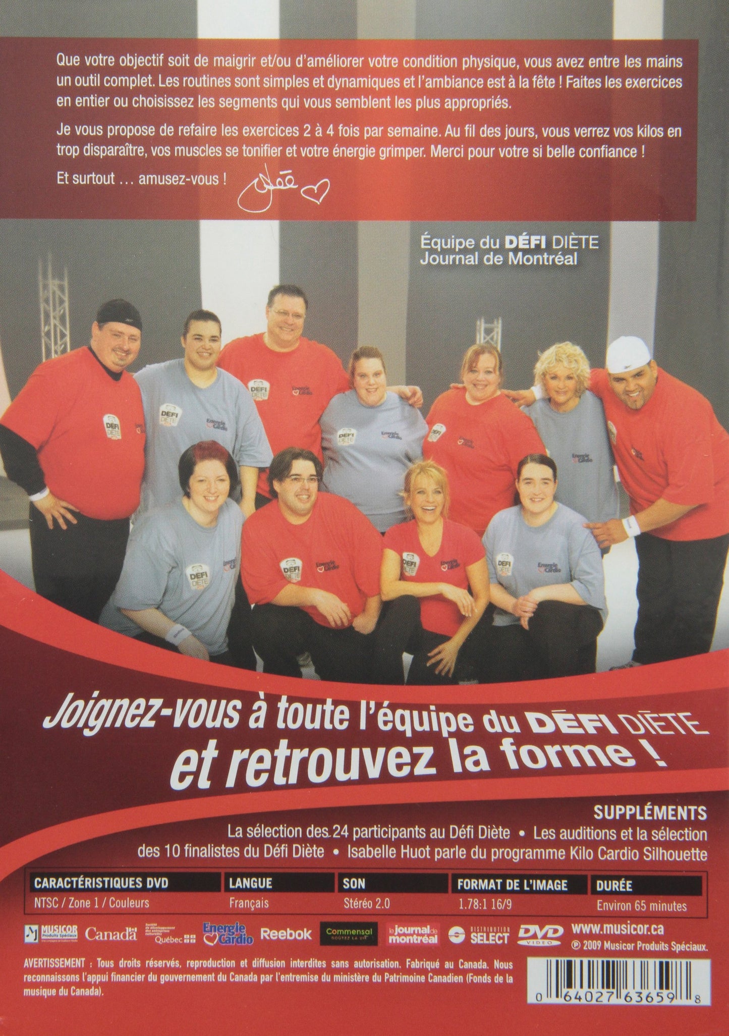 JOSEE LAVIGUEUR - 2009: DEFI DIETE: RETROUVEZ LA FORME (FRENCH) - DVD