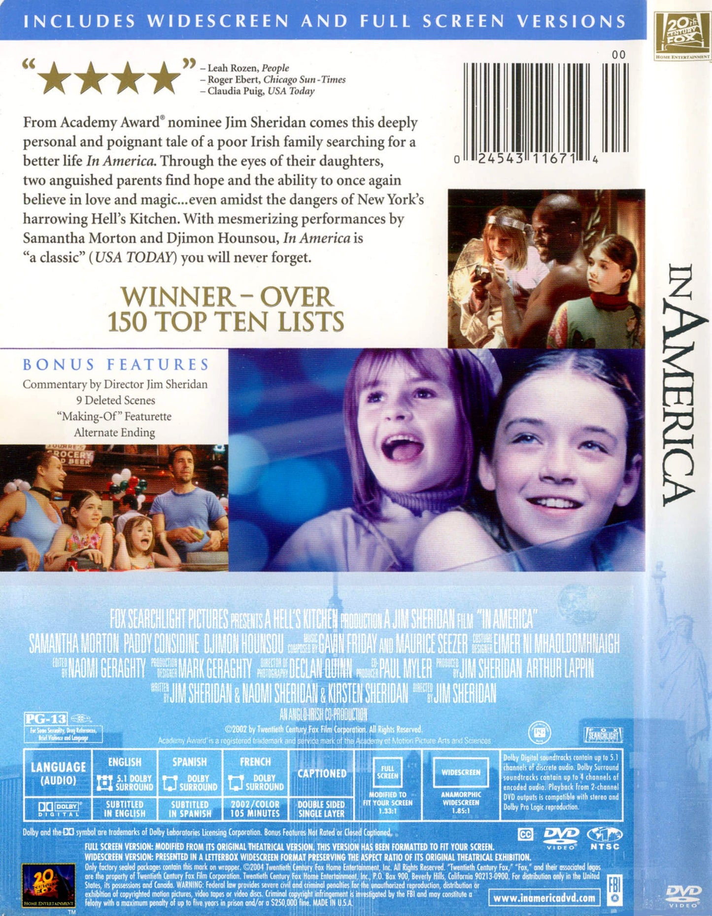 In America (Bilingual) [DVD] - Very Good