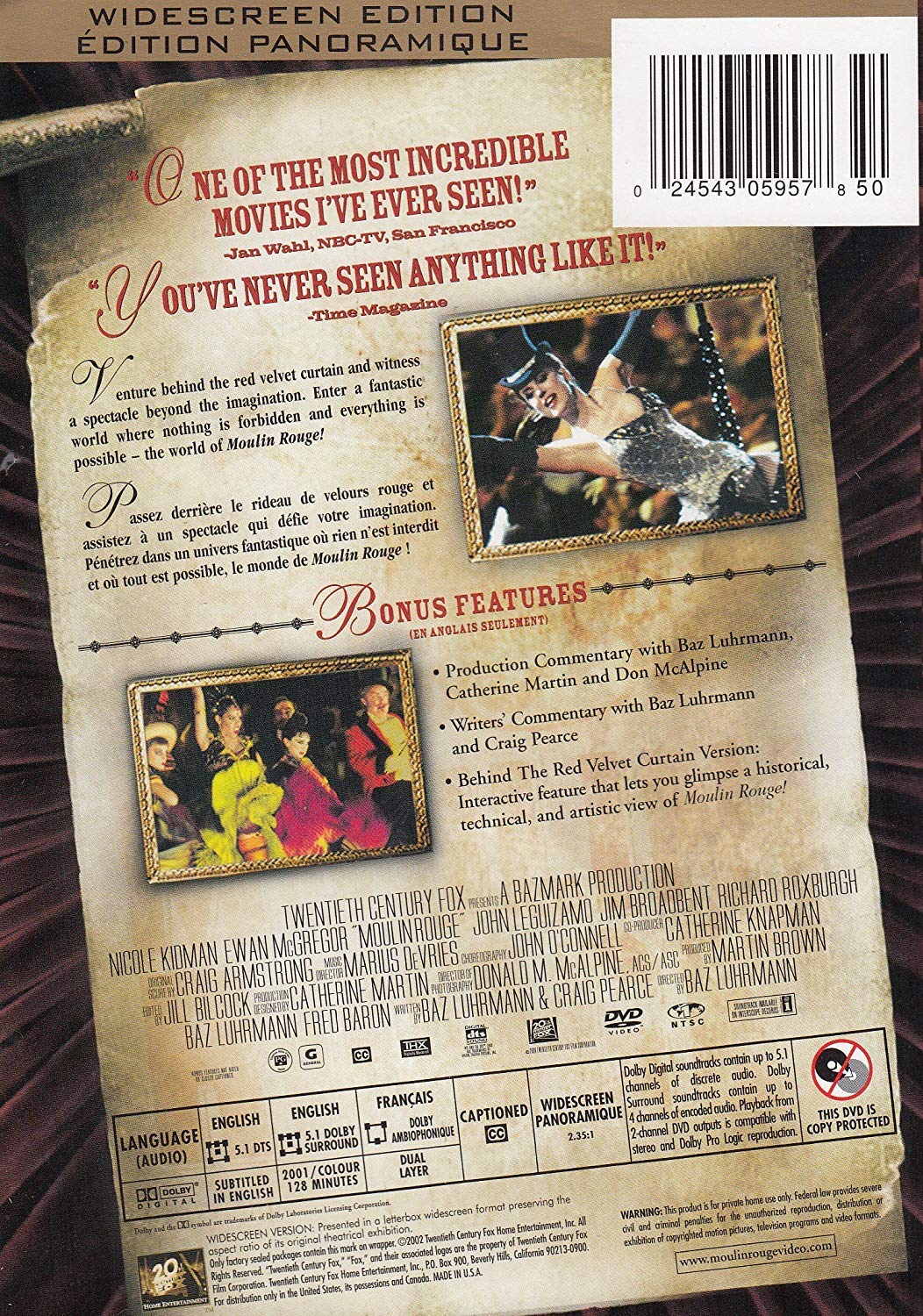 Moulin Rouge (Bilingual) [DVD]