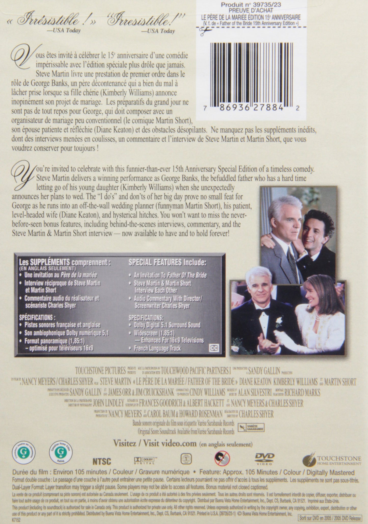 Father Of The Bride (Bilingual) [DVD] - Very Good
